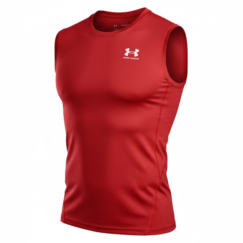 Under Armour Men's HeatGear Armour Compression Sleeveless Shirt Red 1361522 2XLT